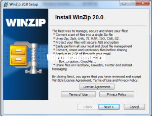 install Winzip20.0