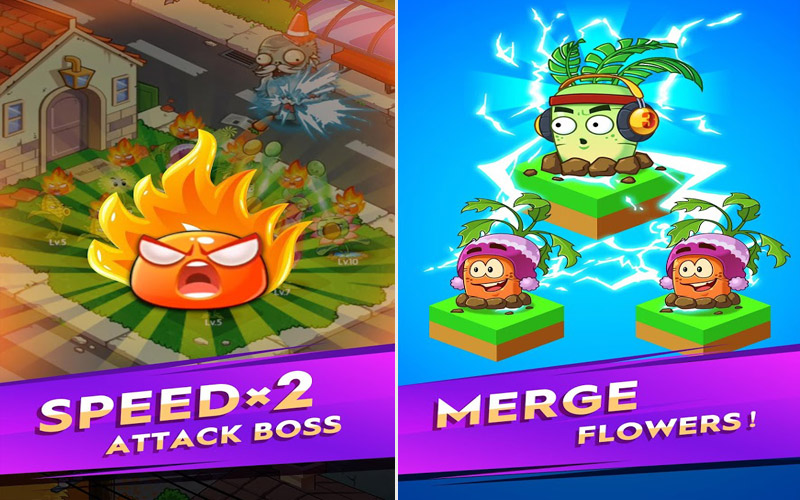 Merge Flowers vs. Zombies